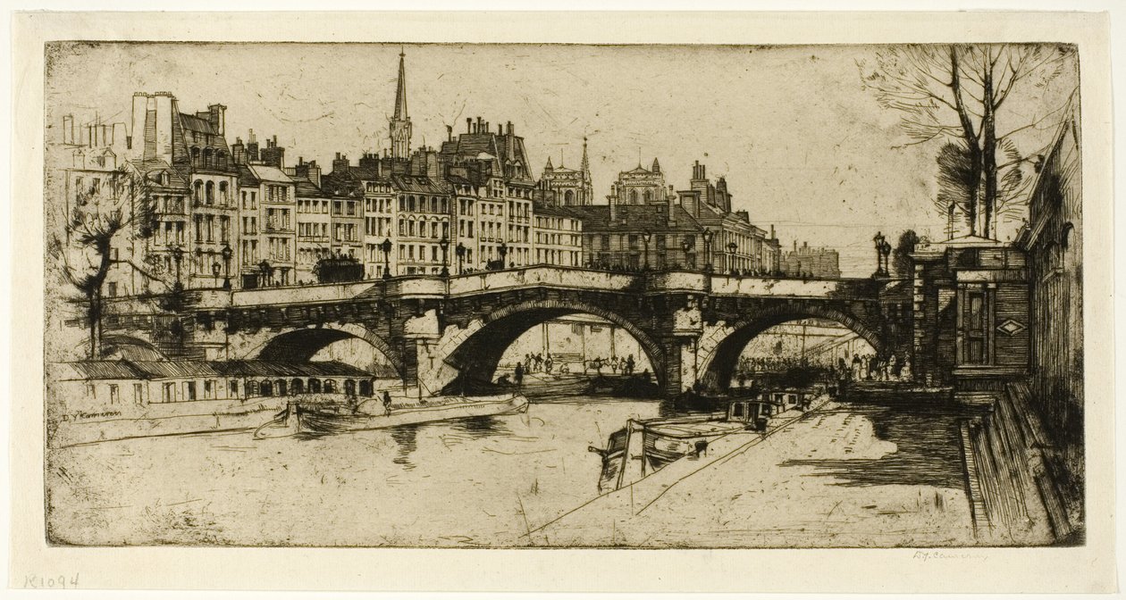 Pont Neuf, płyta pierwsza z zestawu paryskiego autorstwa David Young Cameron