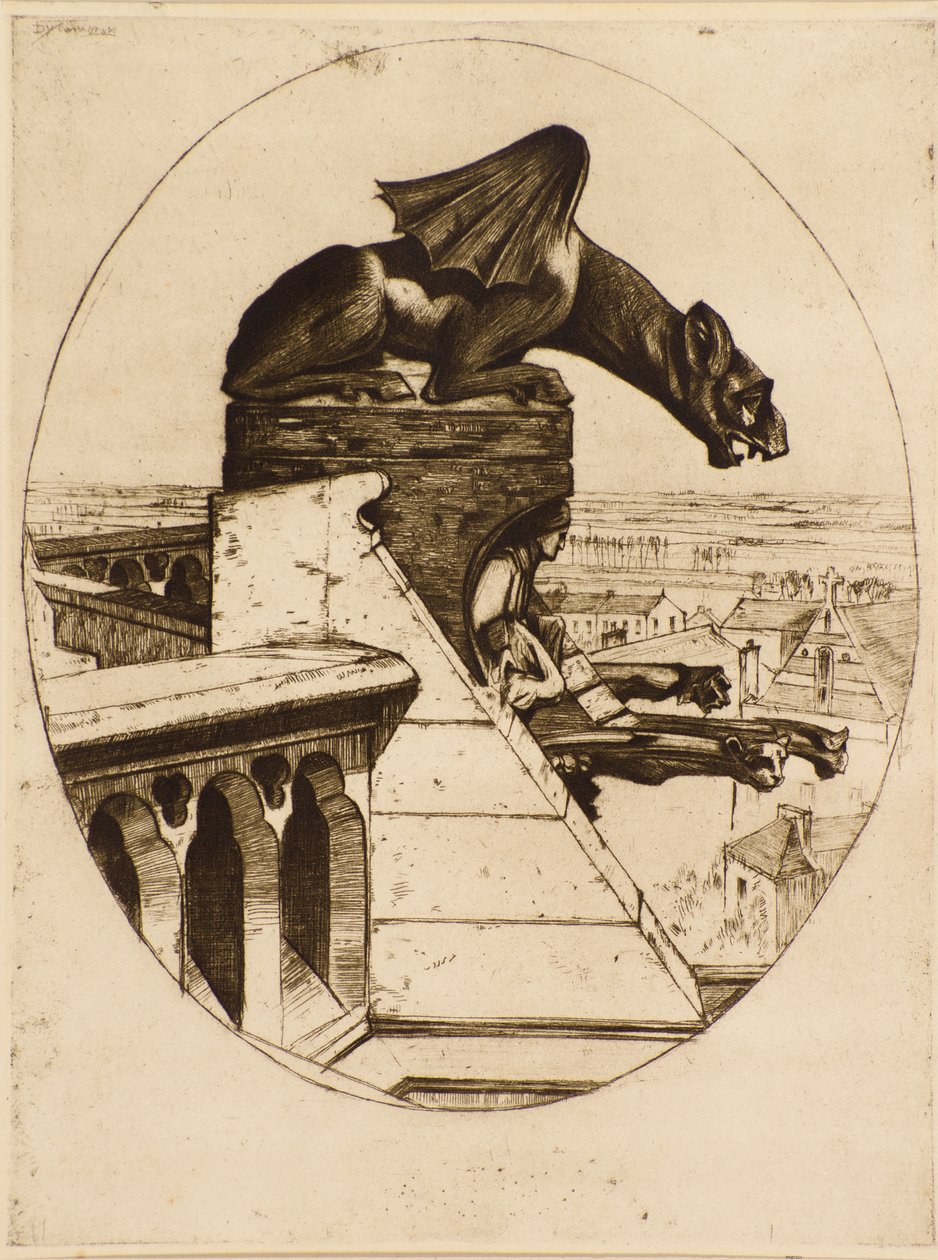 Chimera Amiens (akwaforta) autorstwa David Young Cameron