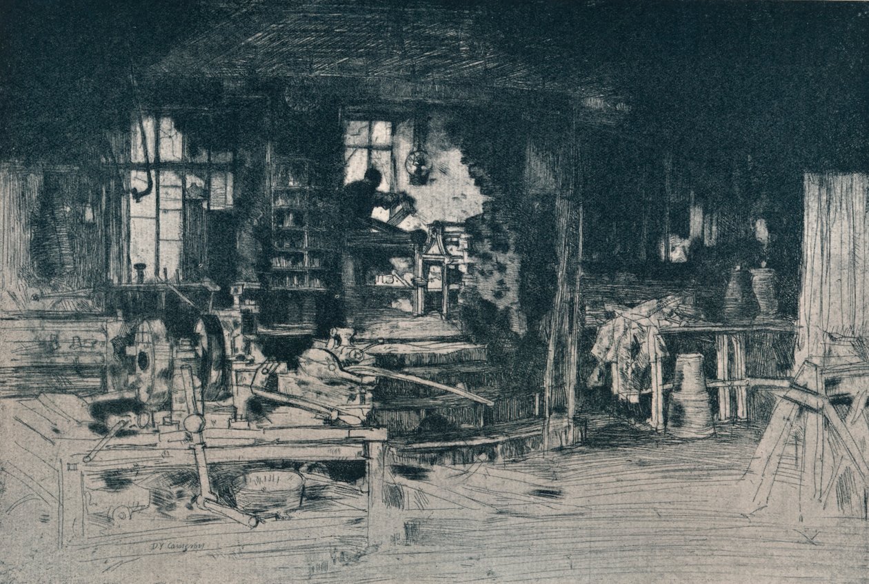 Warsztat, Stirling, 1905. autorstwa David Young Cameron