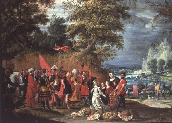 Ofiarowanie Abigail autorstwa David the Elder Teniers