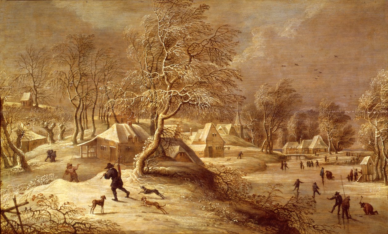 Stara Wieś pod Śniegiem autorstwa David Teniers the Elder