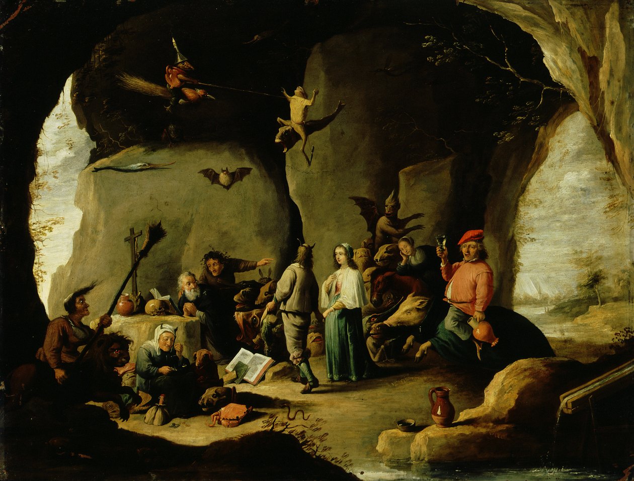 Kuszenie św. Antoniego autorstwa David the Younger (attr. to) Teniers