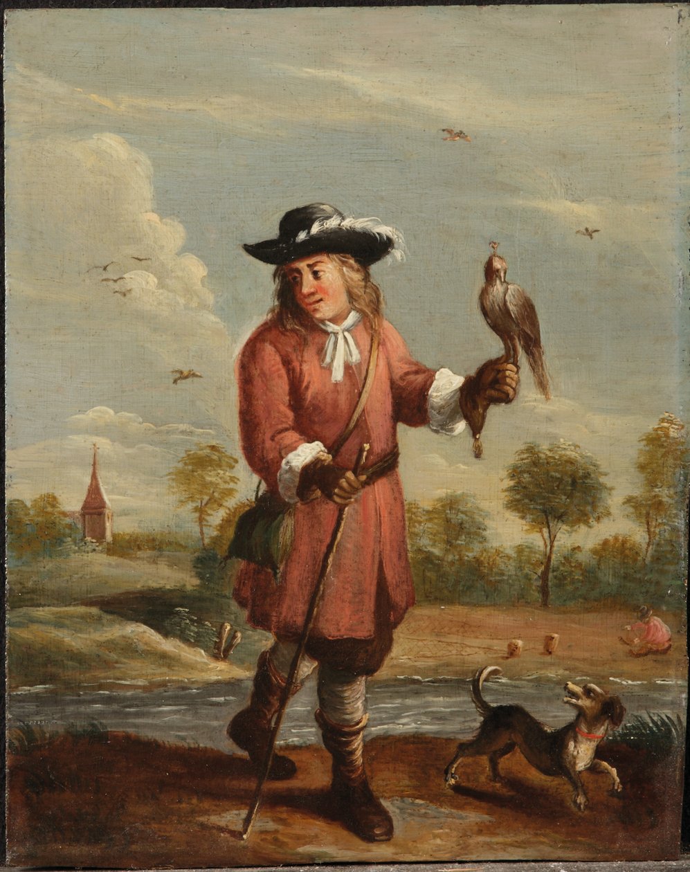 Alegoria czterech żywiołów: powietrze (olej na panelu) autorstwa David the Younger (follower of) Teniers