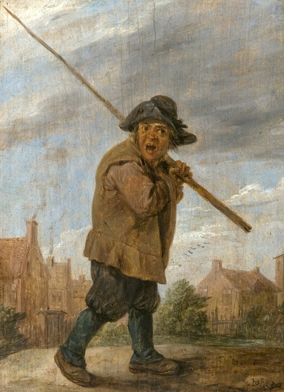 Chłop niosący Polaka autorstwa David Teniers the Younger