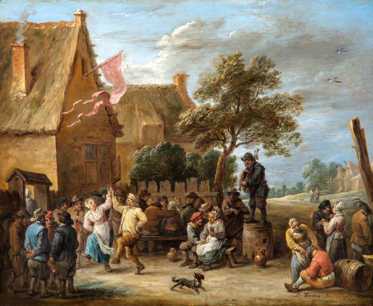 Wieś Merrymaking W Country Inn autorstwa David Teniers the Younger