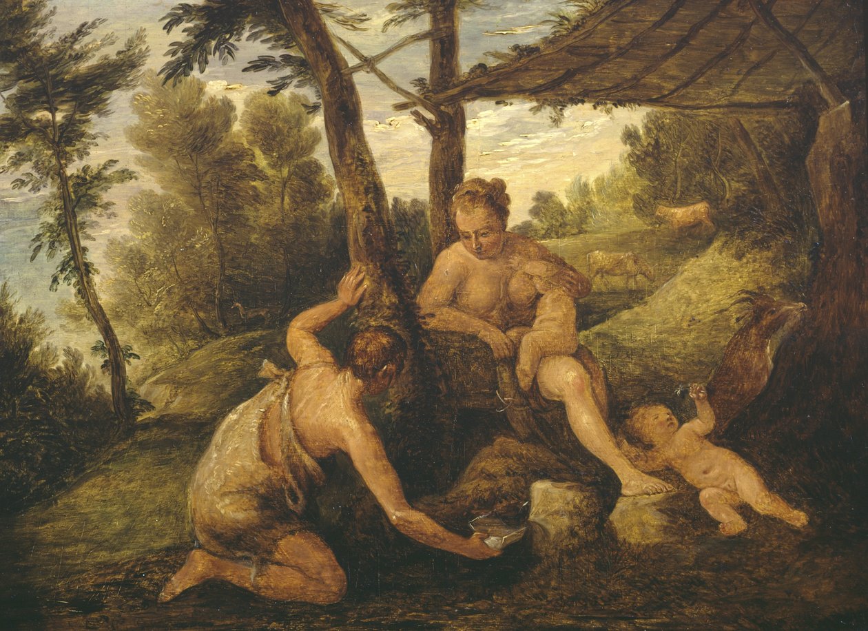 Adam i Ewa po Wypędzeniu (po Paulo Veronese i studio) autorstwa David Teniers the Younger