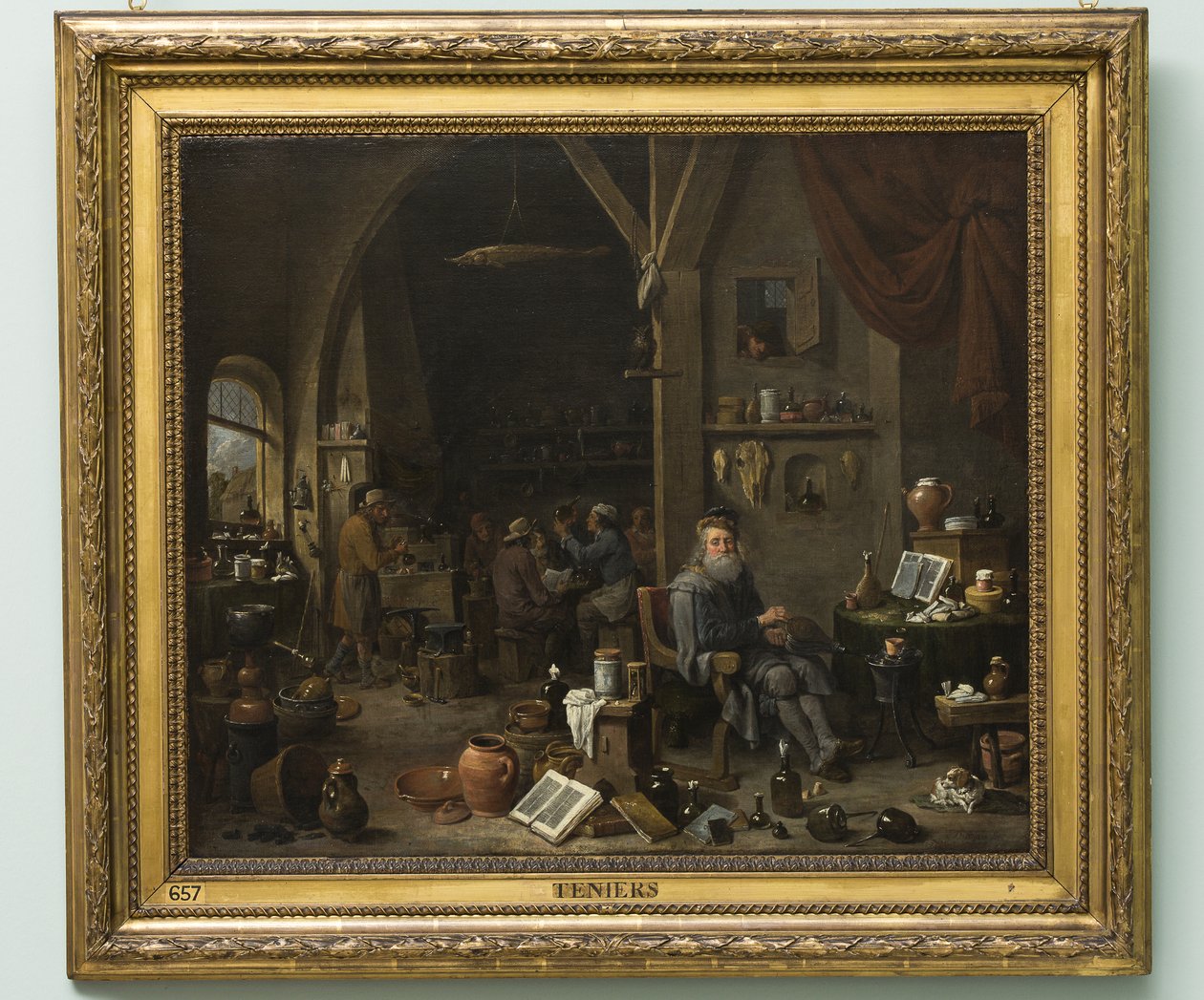 Alchemik, lata 70. XVII w. (olej na płótnie) autorstwa David Teniers the Younger