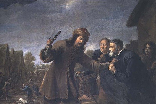 Atak na wioskę, 1648 autorstwa David Teniers the Younger