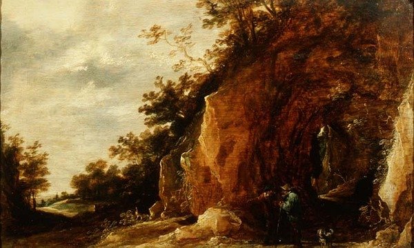 Krajobraz z Podróżnikami (jeden z pary) autorstwa David Teniers the Younger