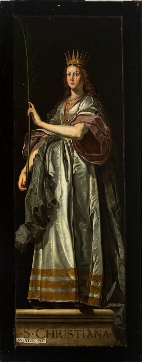 Kościół parafialny (Kościół Parafialny NMP). Wnętrze. obraz. tryptyk. David Teniers Starszy. Tylny koniec. Christianie. autorstwa David Teniers the Younger