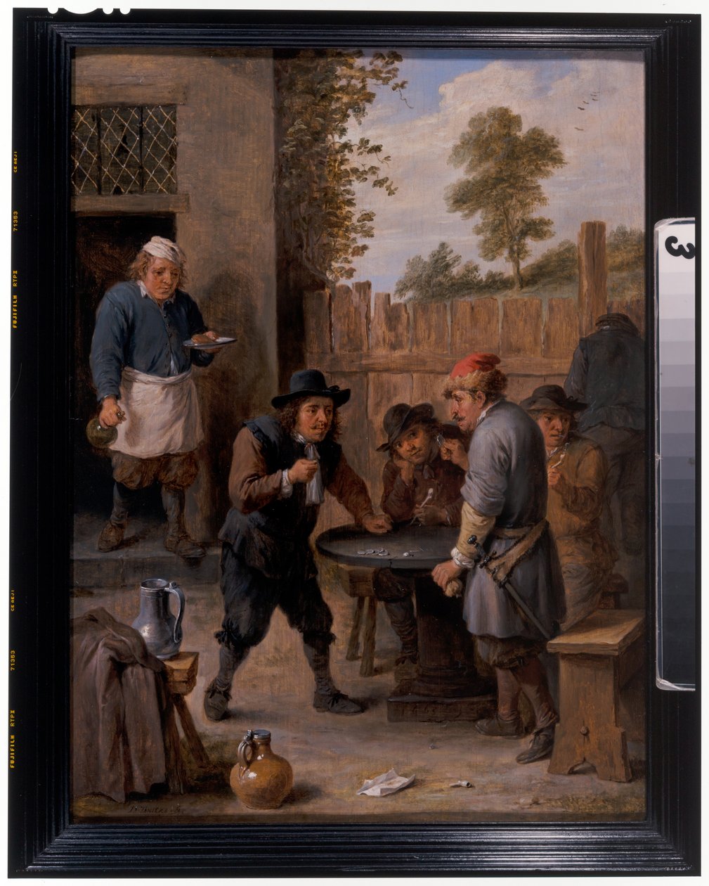Chłopi grający w kości przed zajazdem autorstwa David the Younger Teniers