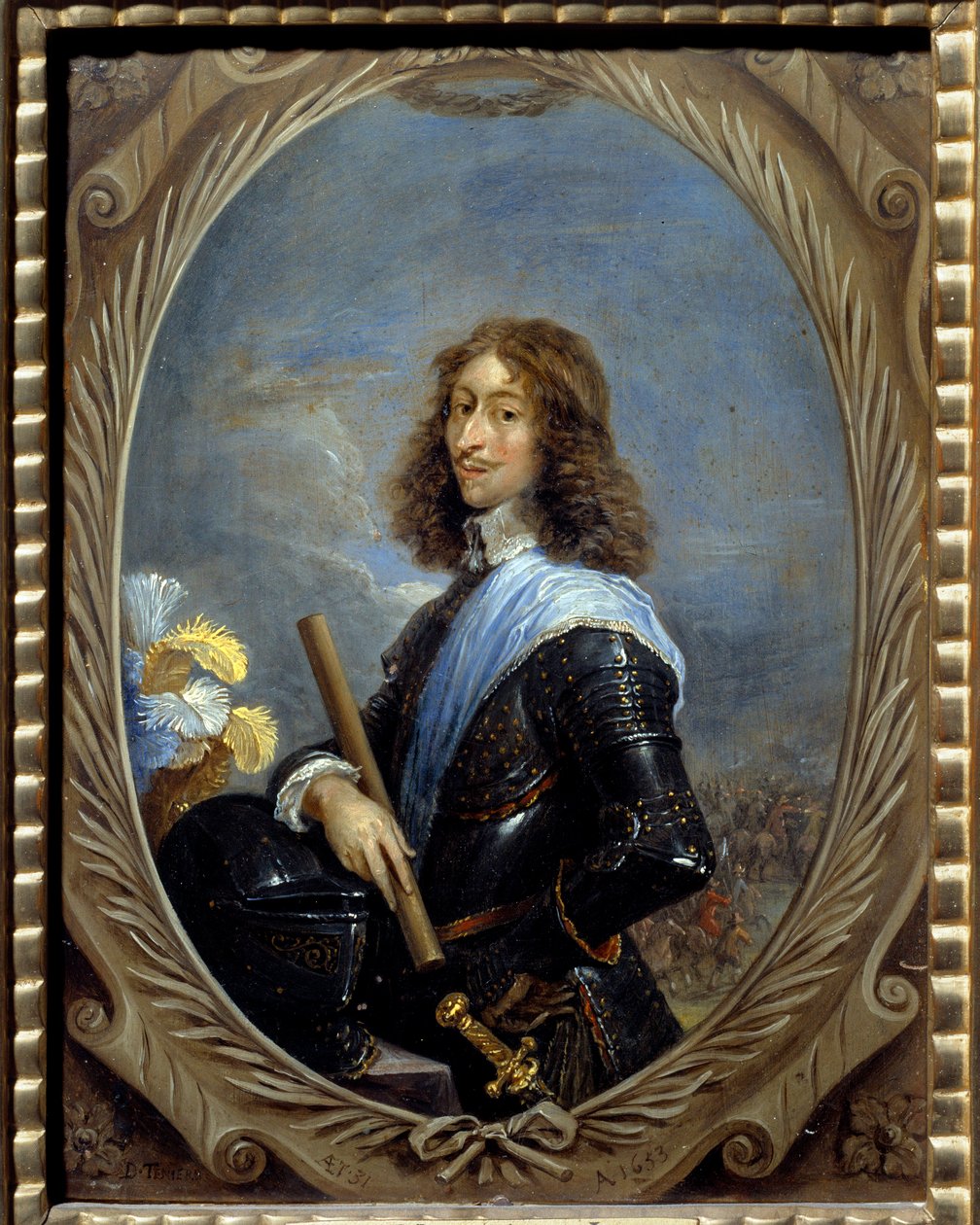 Portret Louisa de Bourbon, czwartego księcia Conde dit le grand Conde (Bourbon-Conde) (1621-1686) Obraz Davida Teniersa II Le Jeune (1610-1690) 1653 nd. 0,22 x 0,16 m Chantilly, Musee Conde autorstwa David Teniers the Younger