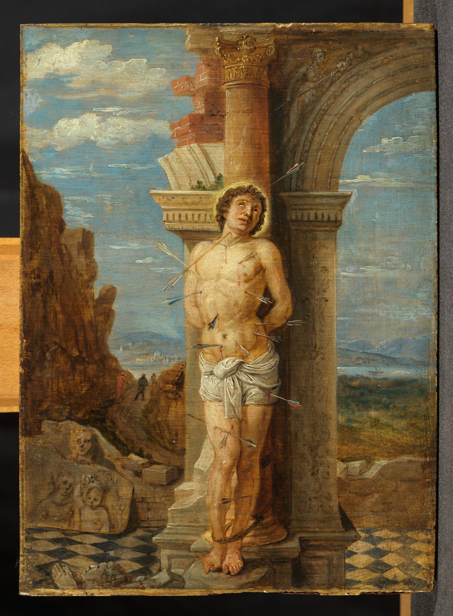Święty Sebastian, według Andrei Mantegna autorstwa David Teniers the Younger