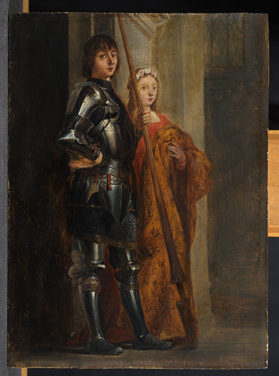 Święci Jerzy i Cecylia, według Antonello da Messina autorstwa David Teniers the Younger