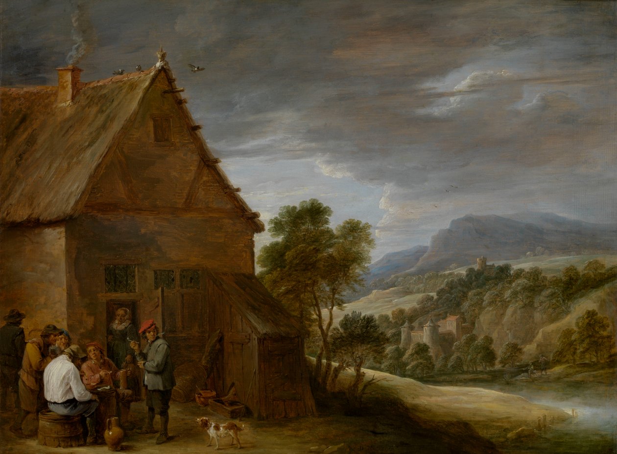 Scena w tawernie (olej na desce) autorstwa David Teniers the Younger