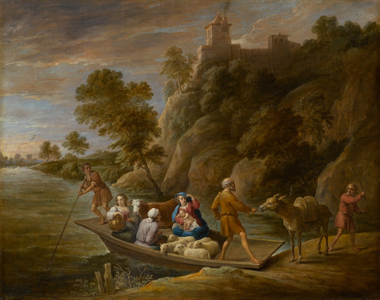 Ucieczka do Egiptu, ok. 1660 (olej na płótnie) autorstwa David Teniers the Younger