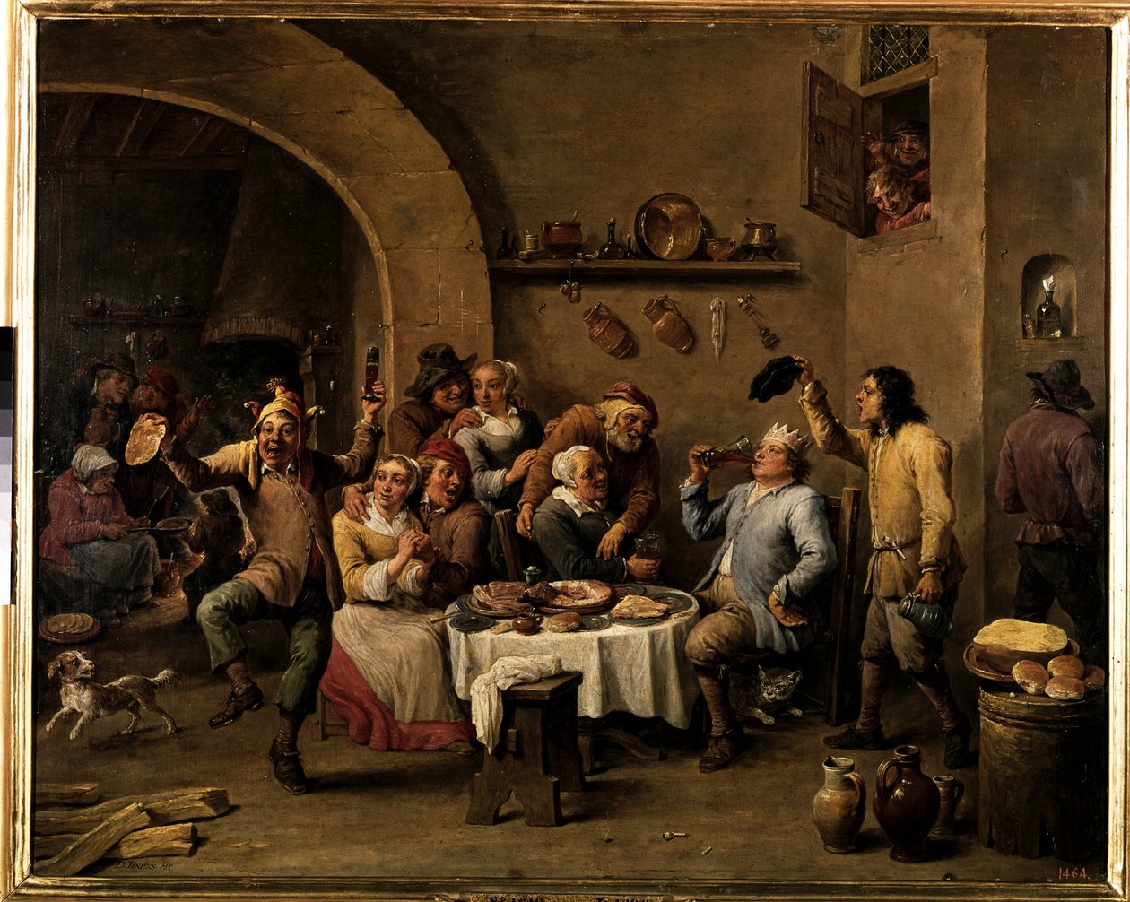 Król pije autorstwa David Teniers the Younger