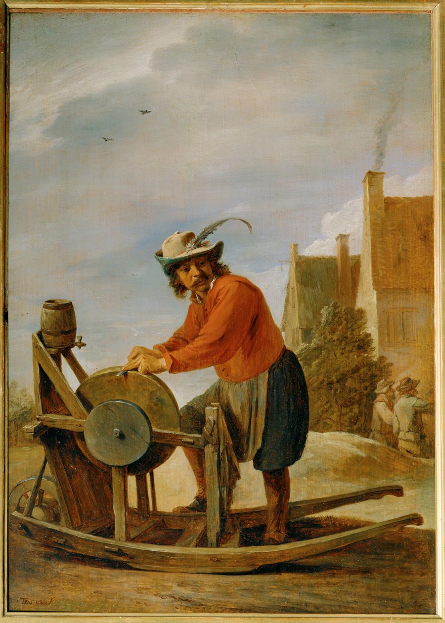 Szlifierka do noży ... autorstwa David the Younger Teniers