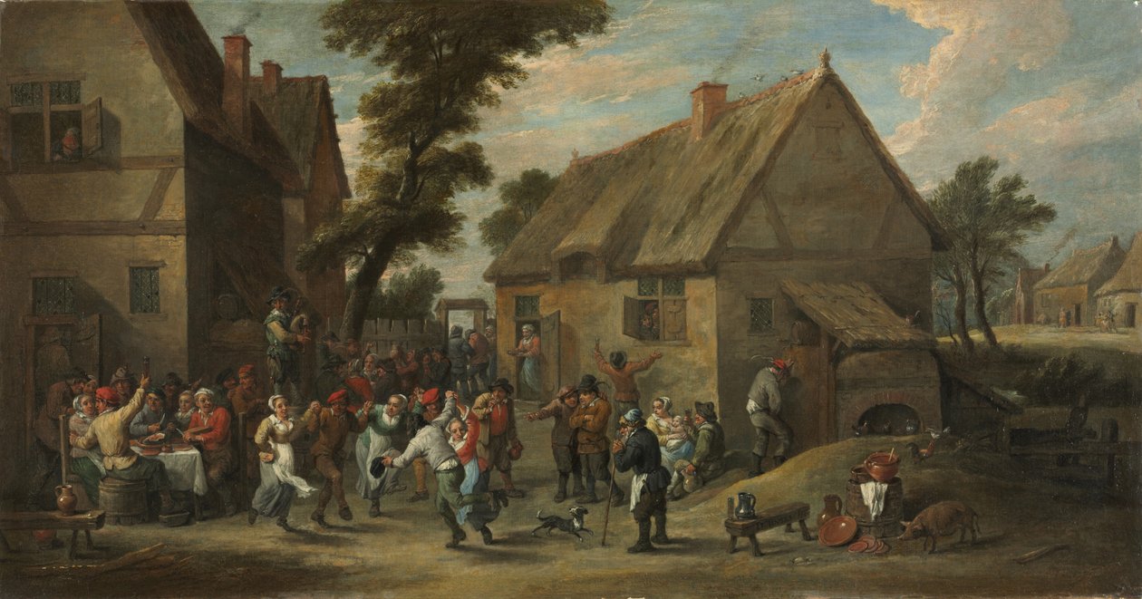 Festiwal wiejski, ok. 1646-50 (olej na płótnie) autorstwa David the Younger Teniers