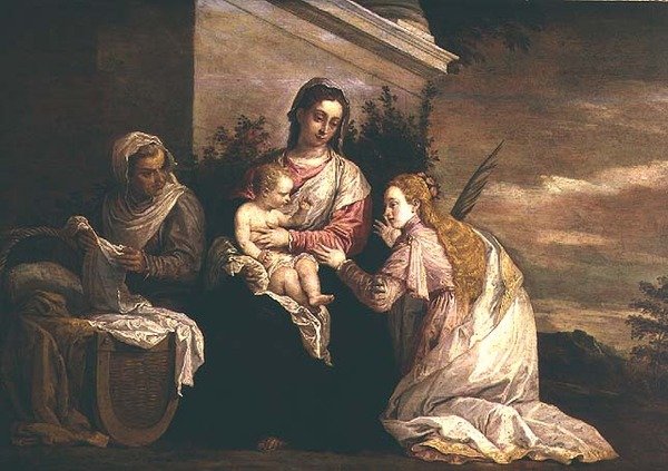 Dziewica z Dzieciątkiem ze św. Katarzyną autorstwa David Teniers the Younger