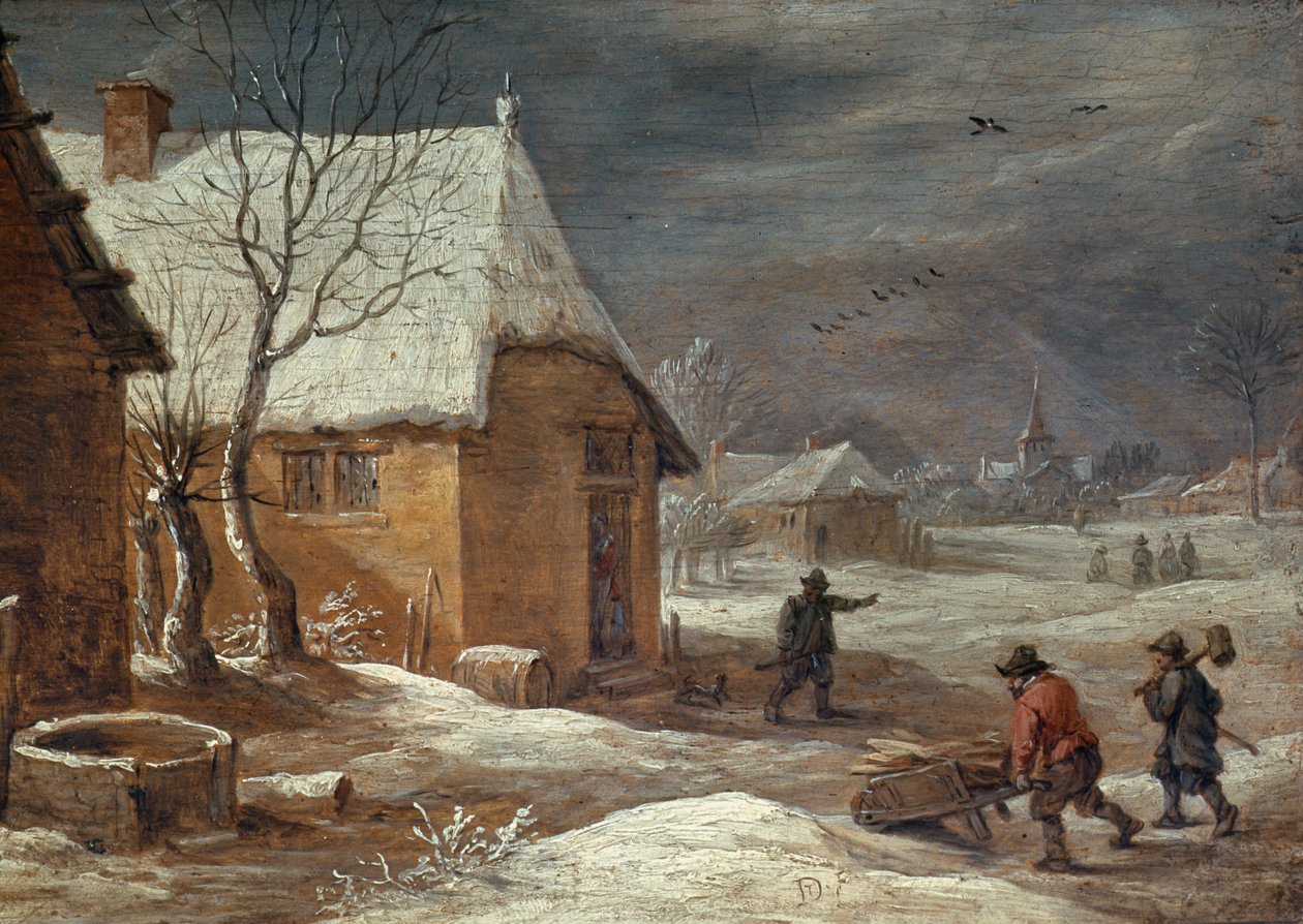 Zima (panel) autorstwa David Teniers the Younger