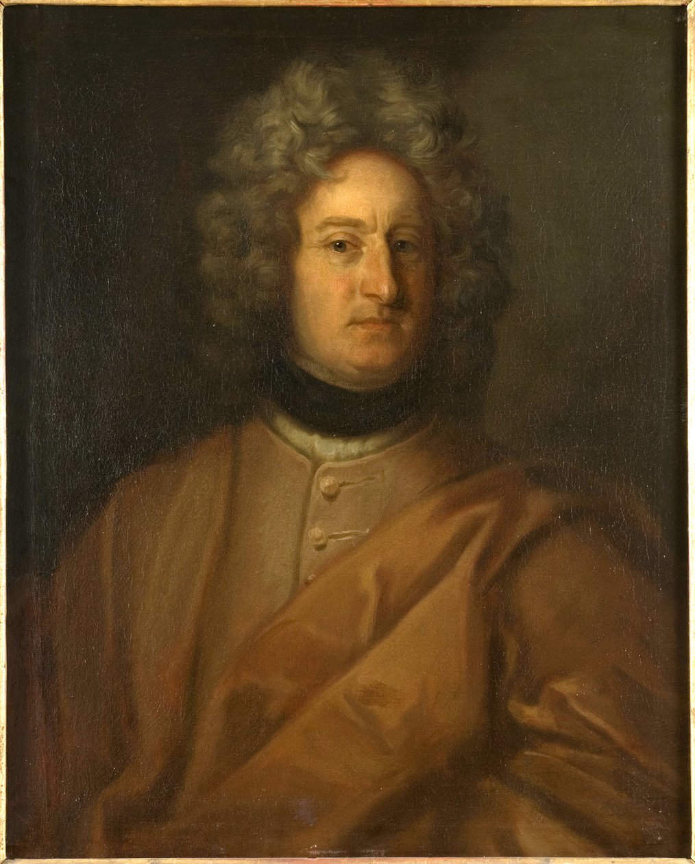 Christopher Polhammar (Pohlem), uczony, wynalazca i szwedzki przemysłowiec - Portret Christophera Polhema (1661-1751), autorstwa Kraffta, Davida, von (1655-1724). Olej na płótnie. Wymiar: 78x63,5 cm. Muzeum Narodowe w Sztokholmie autorstwa David von Krafft