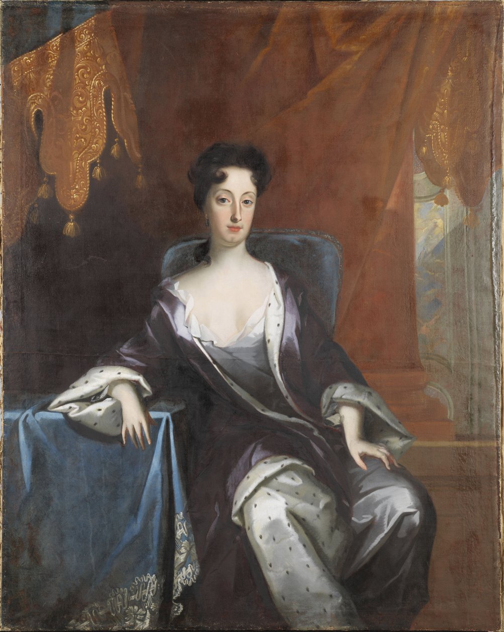 Edwige Sophie de Suede - Portret księżnej Hedvig Sophia of Holstein-Gottorp (1681-1708), królowej Szwecji, autorstwa Kraffta, Davida, von (1655-1724). Olej na płótnie, ok. 1700. Wymiary: 148x118 cm. Muzeum Narodowe w Sztokholmie autorstwa David von Krafft