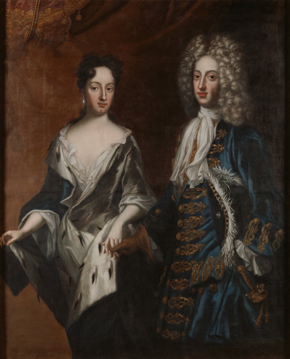 Fryderyk IV (1671-1702), książę Holsztynu-Gottorp, i jego małżonka Jadwiga Zofia (1681-1708), szwedzka księżniczka autorstwa David von Krafft