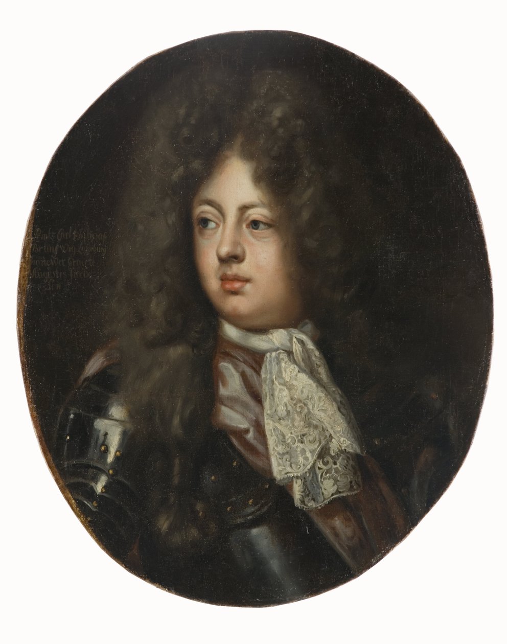 Le książę Karol (Karl) Philippe de Brunswick Lunebourg - Portret Karola Filipa (1669-1690), księcia Brunszwiku-Lueneburga, autorstwa Kraffta, Davida, von (1655-1724). Olej na płótnie. Wymiar: 69,5x57 cm. Muzeum Narodowe w Sztokholmie autorstwa David von Krafft