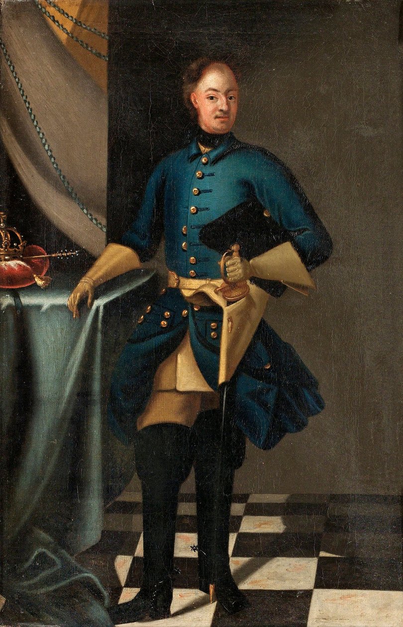 Portret króla Karola XII Szwecji (1682-1718) - Obraz Davida von Kraffta (1655-1724), olej na płótnie, ok. 1716, 46,5x30,5 cm - Portret króla Karola XII Szwecji, olej na płótnie autorstwa David von Krafft - Kolekcja prywatna autorstwa David von Krafft