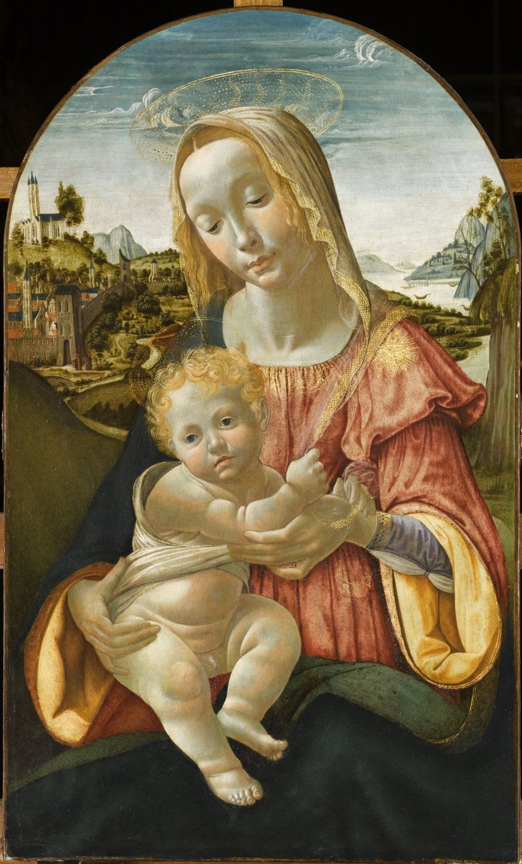 Dziewica z Dzieciątkiem, ok. 1487-1488 autorstwa Davide Ghirlandaio