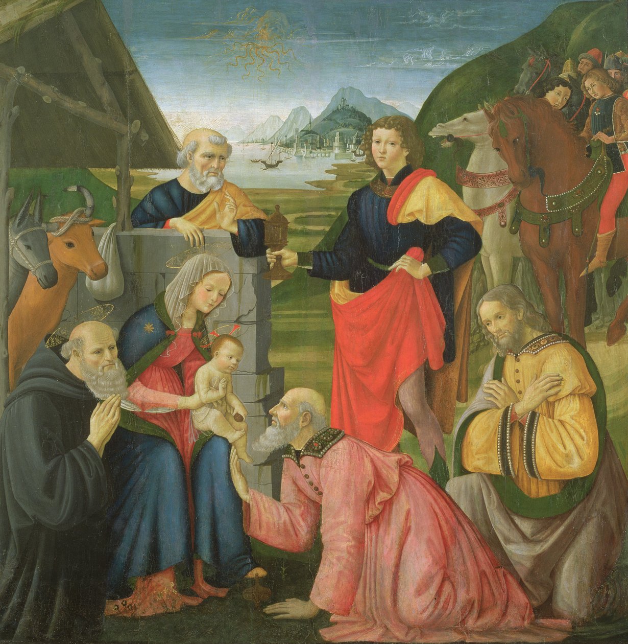 Pokłon Trzech Króli autorstwa Davide and Domenico  Ghirlandaio