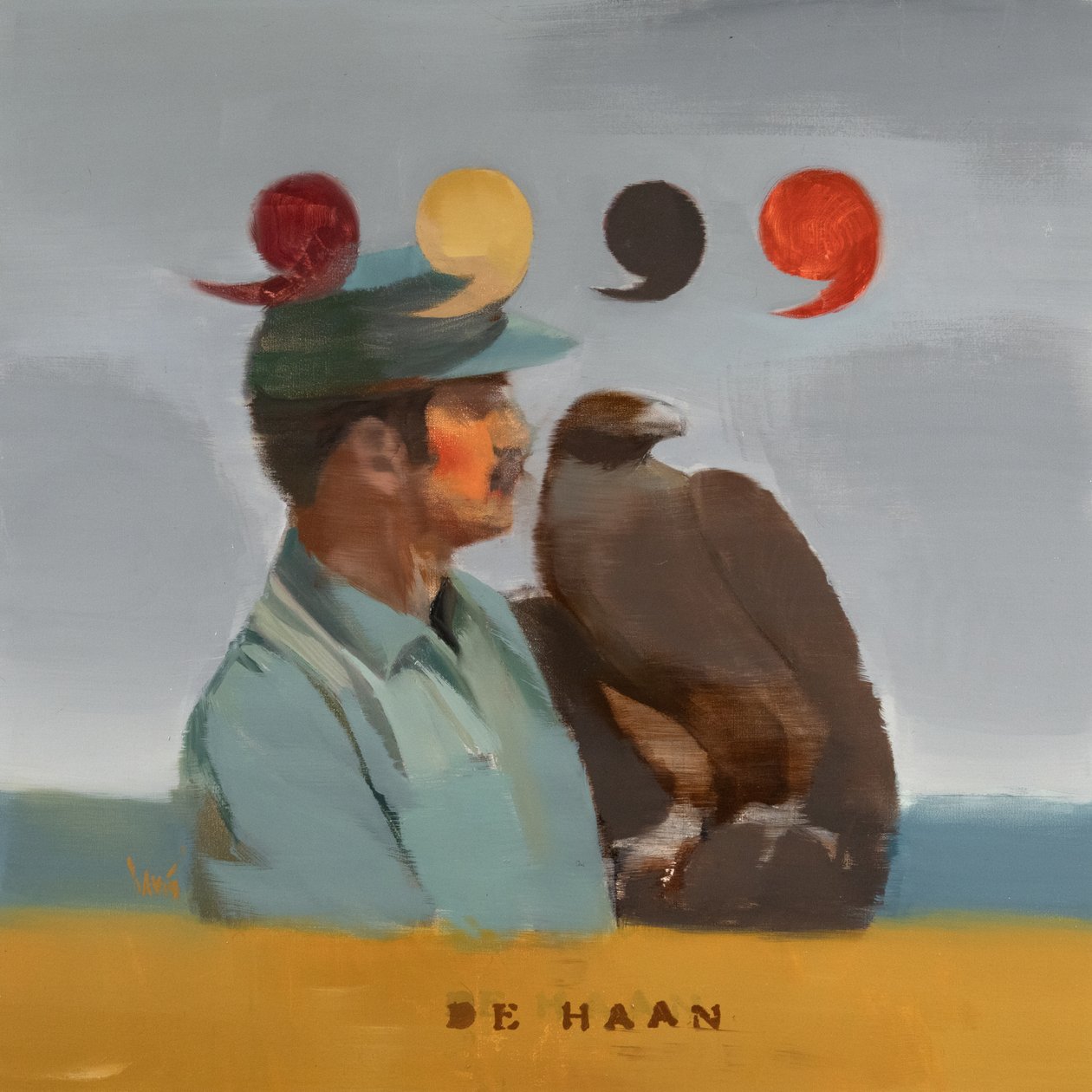 Museum of Modern Eagles 16 (De Haan), 2024 (olej na płótnie) autorstwa Davis Lisboa