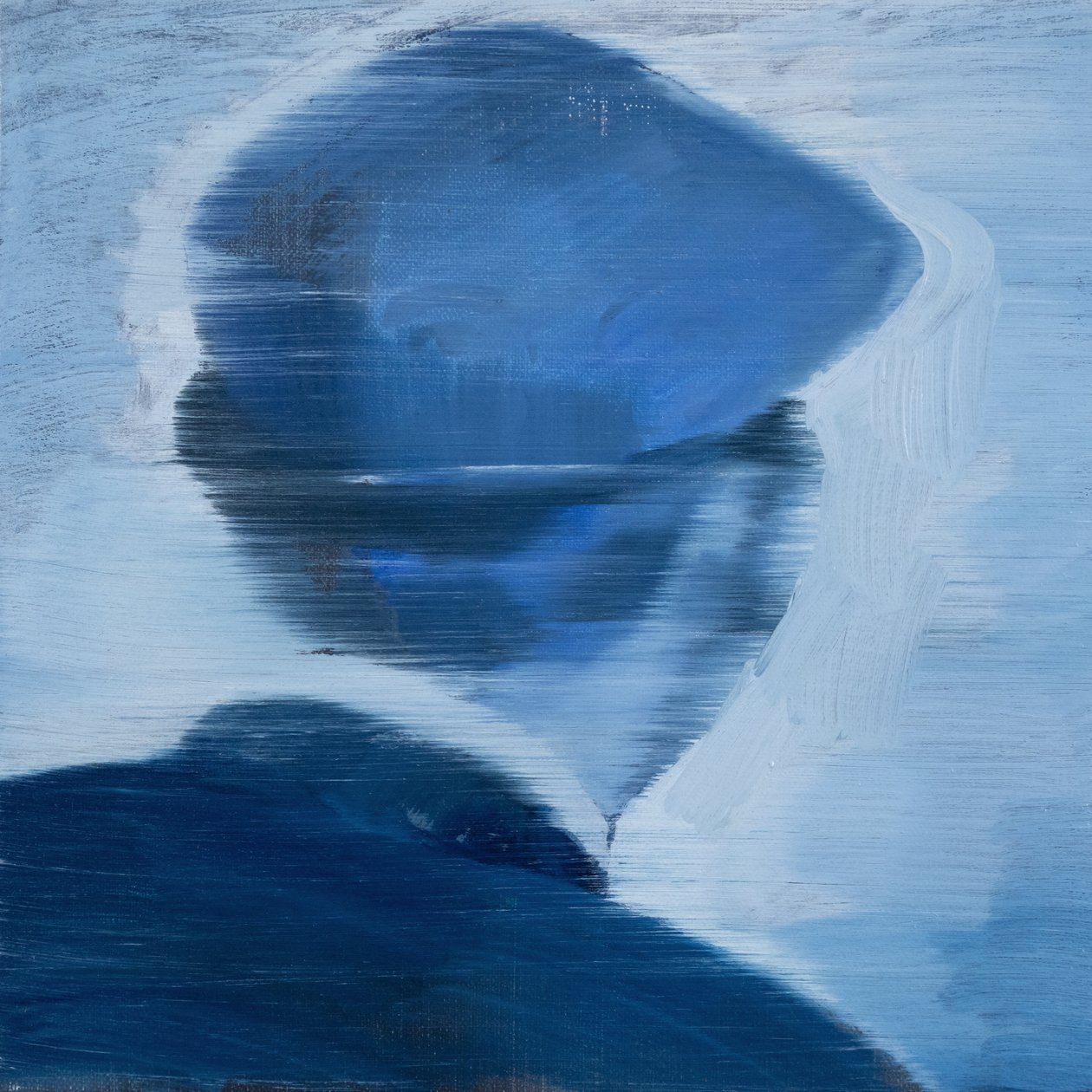 Robert Filliou 6, 2017 (olej na płótnie) autorstwa Davis Lisboa