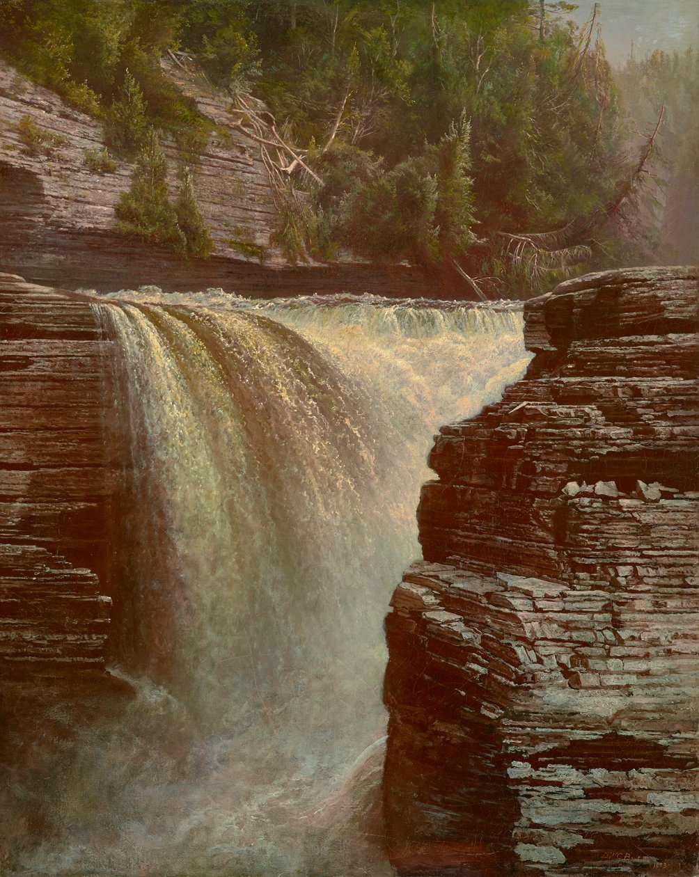 Trenton Falls Near Utica, New York 1873 (olej na płótnie) autorstwa De Witt Clinton Boutelle