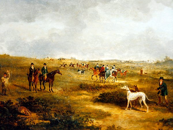 Zając coursing (olej na panelu) (patrz 451920 dla par) autorstwa Dean I Wolstenholme