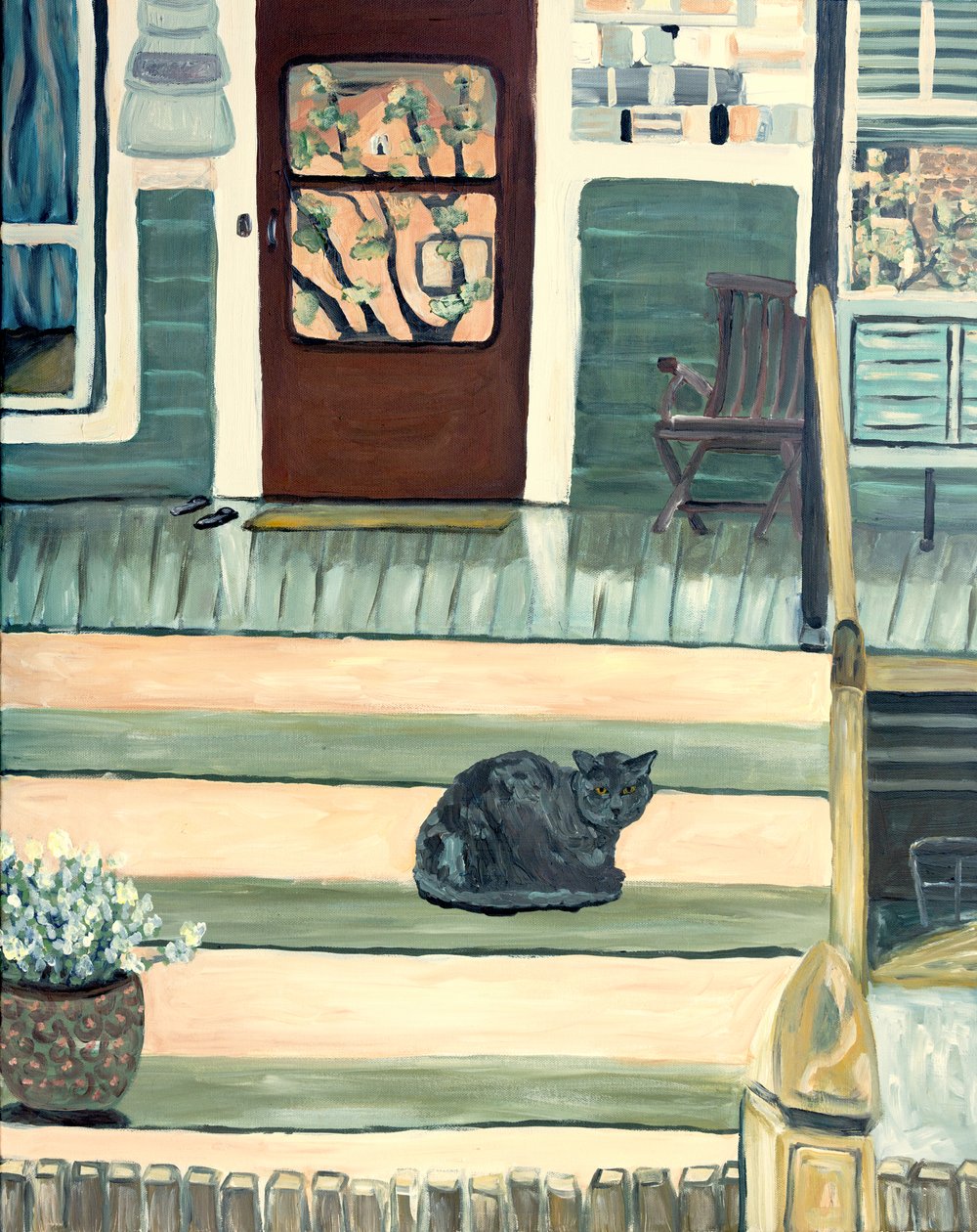 Afternoon Porch, 2023 (akryl na płótnie) autorstwa Deborah Eve Alastra