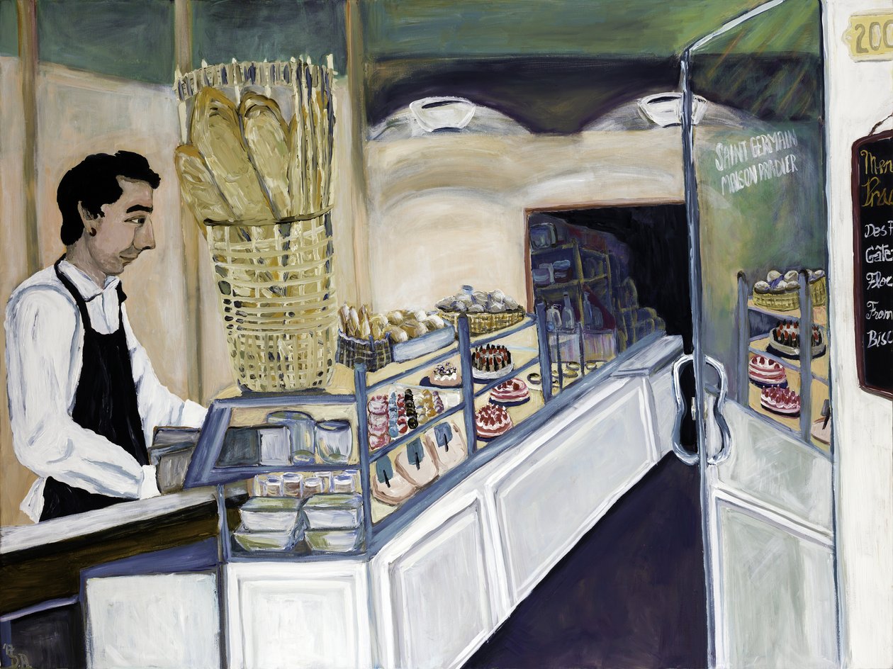 Bakery St. Germain, 2017 (akryl na płótnie) autorstwa Deborah Eve Alastra