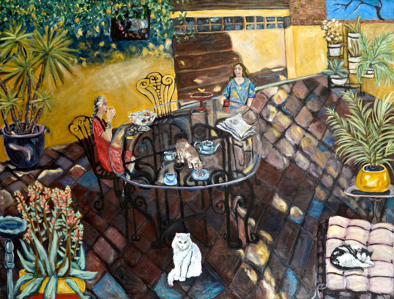 Chateau Wonderland, 2019 (akryl na płótnie) autorstwa Deborah Eve Alastra
