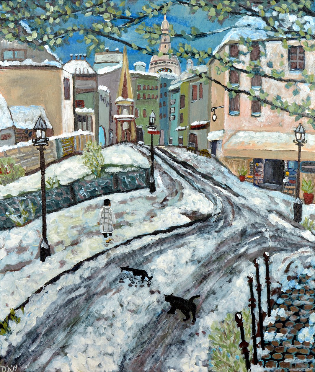 Early Snow, 2020 (akryl na płótnie) autorstwa Deborah Eve Alastra