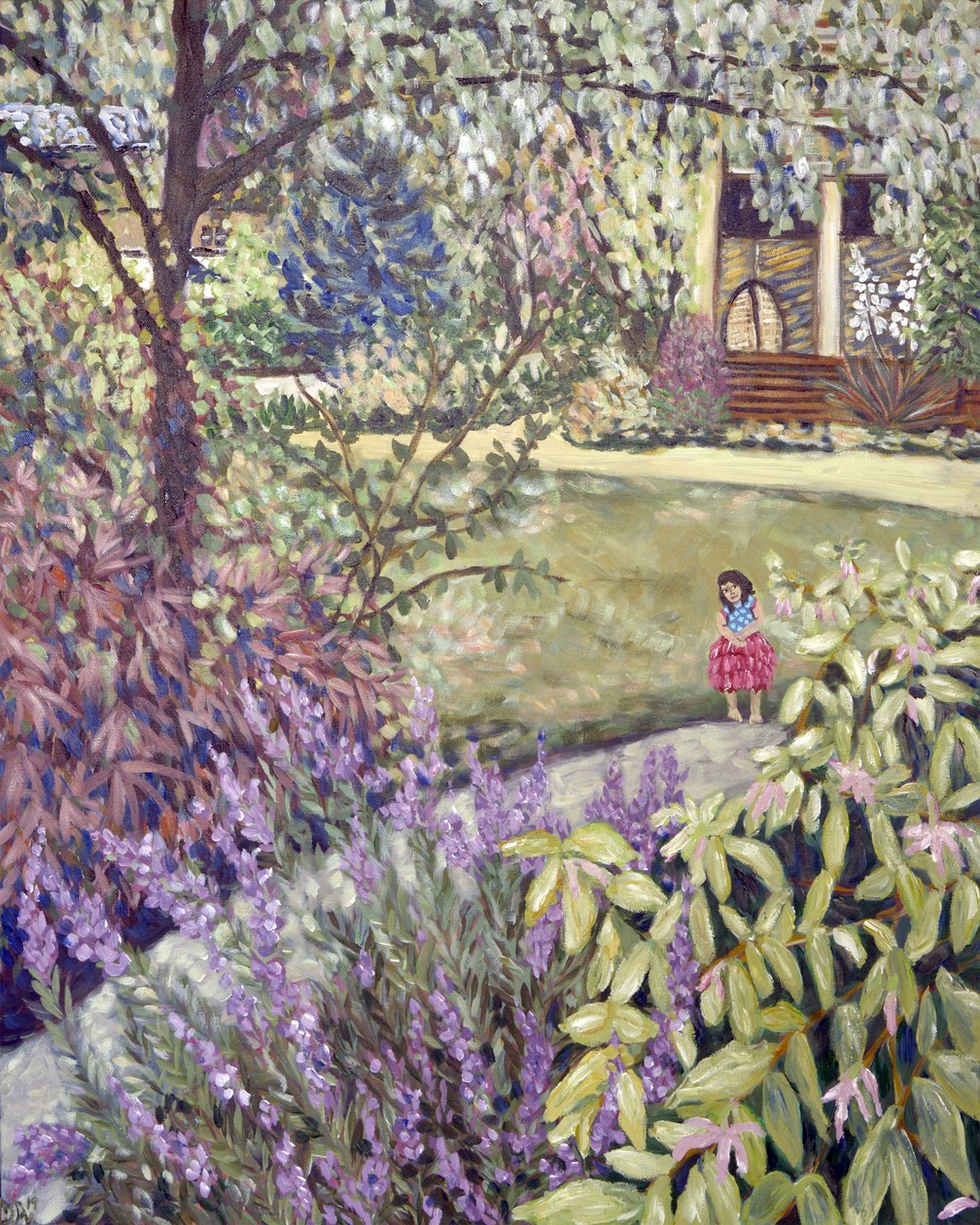 Flower Fairy, 2019 (akryl na płótnie) autorstwa Deborah Eve Alastra