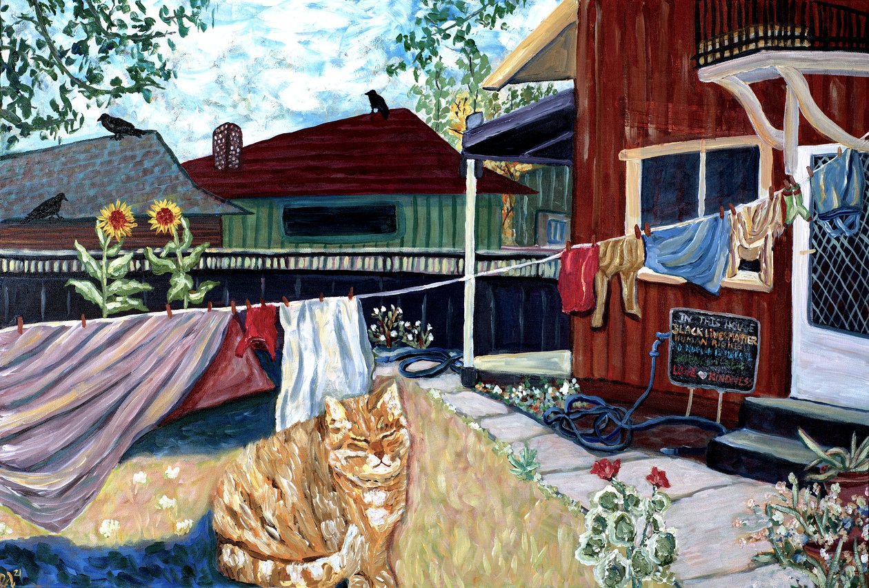 In This House, 2022 (akryl na płótnie) autorstwa Deborah Eve Alastra