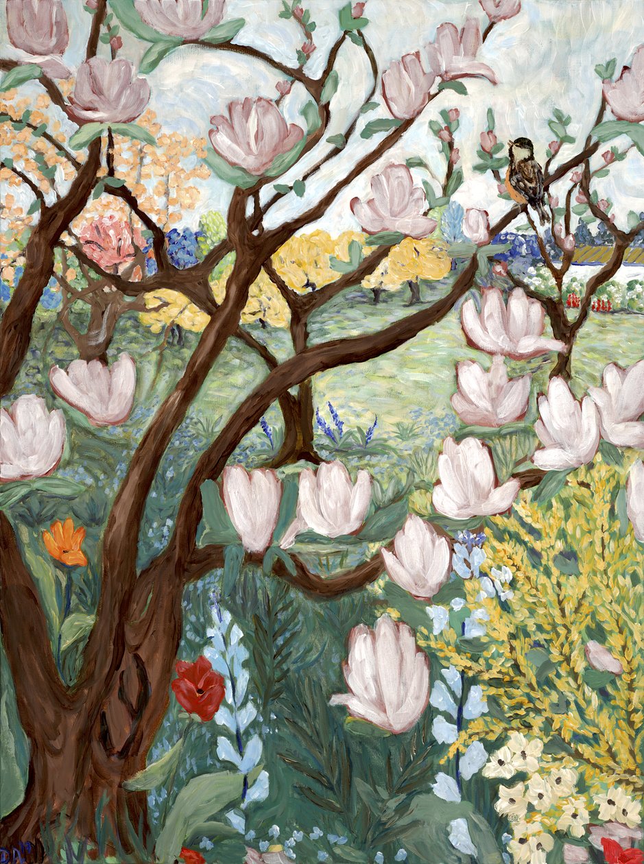 Drzewo magnolii, 2019 (akryl na płótnie) autorstwa Deborah Eve Alastra