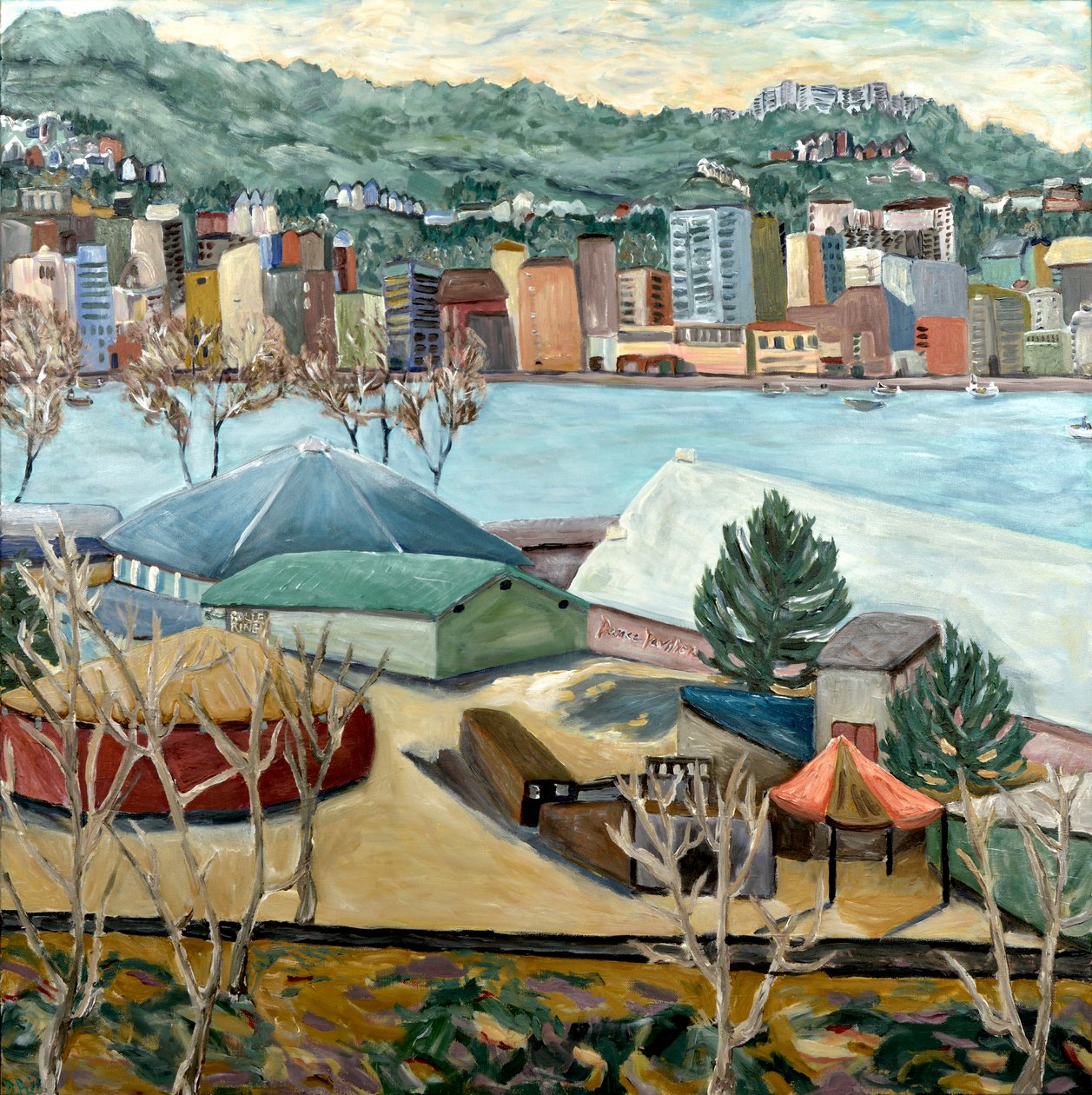 Oaks Winter View, 2019 (akryl na płótnie) autorstwa Deborah Eve Alastra