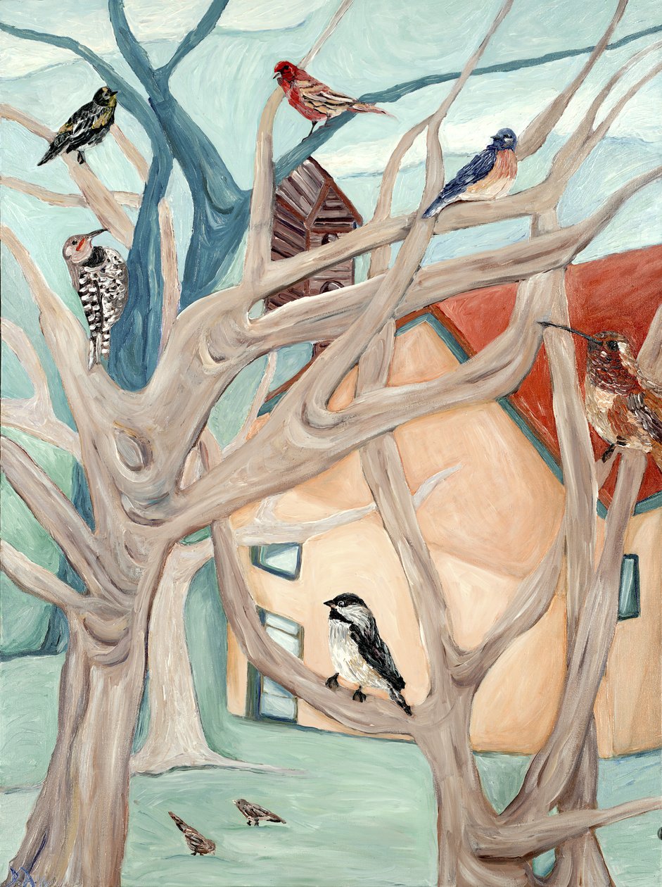 Peach House, 2015 (akryl na płótnie) autorstwa Deborah Eve Alastra