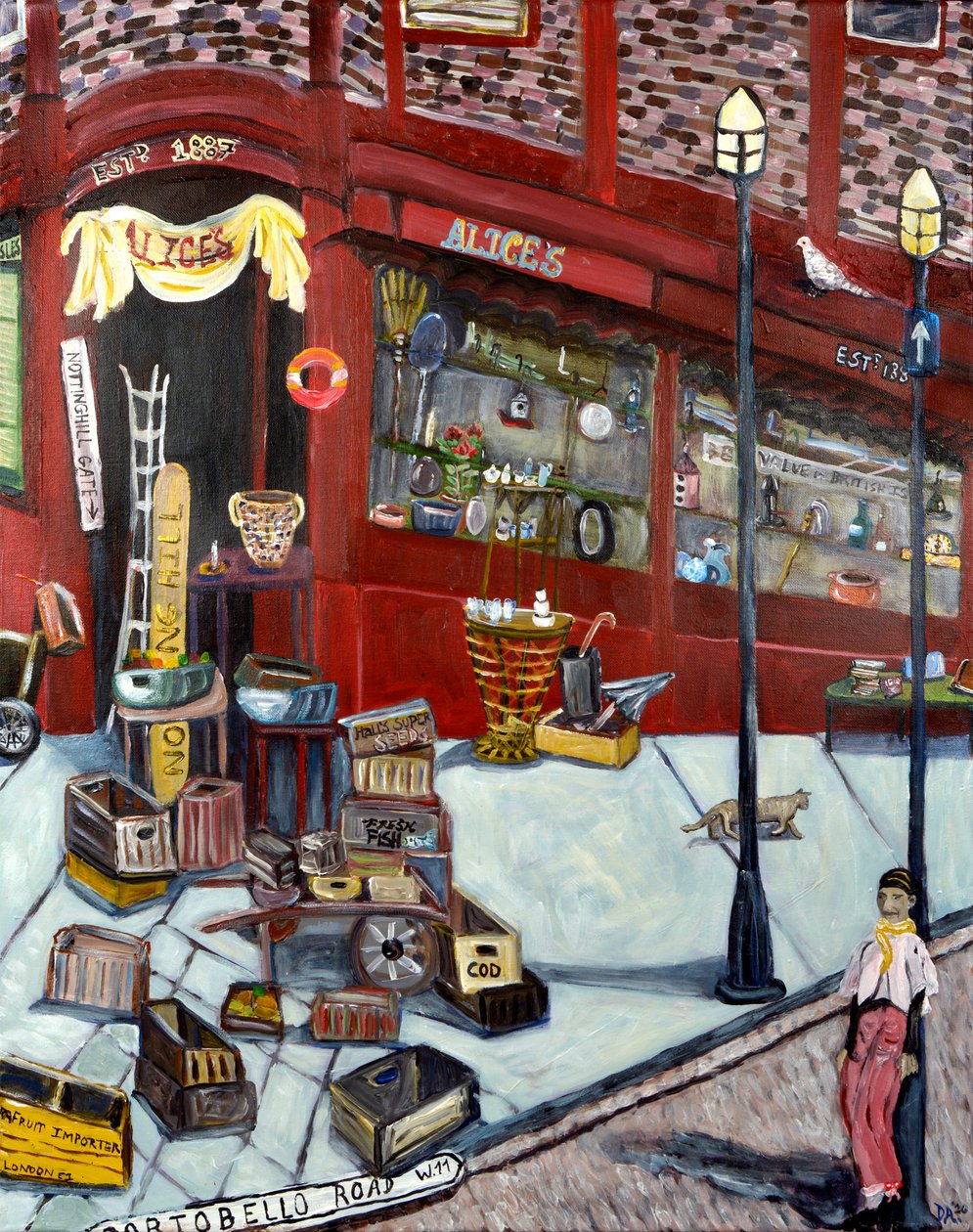 Portobello Road, 2020 (akryl/średni) autorstwa Deborah Eve Alastra