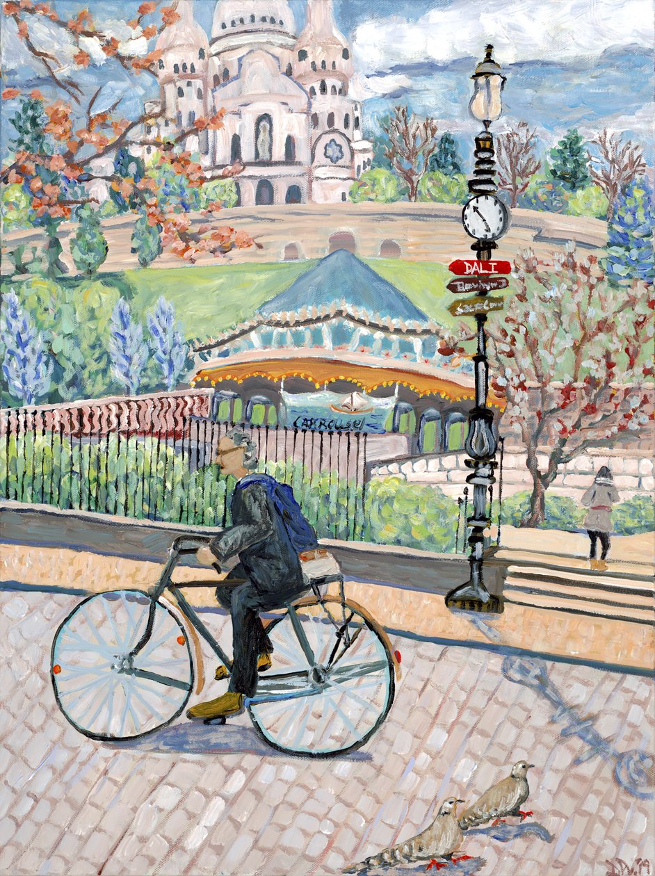 Widok Sacre Coeur, 2019 (akryl na płótnie) autorstwa Deborah Eve Alastra