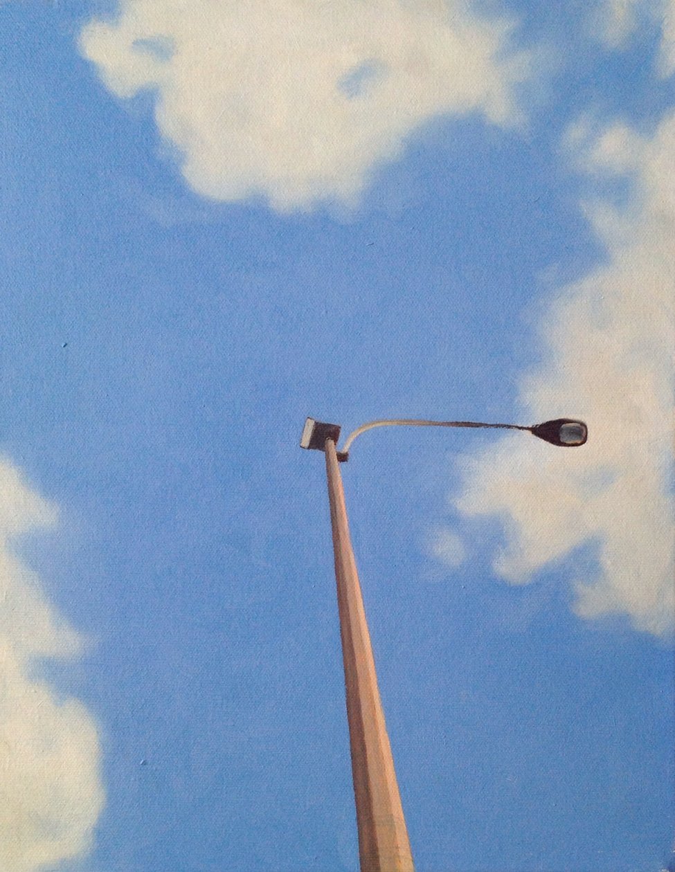 Brooklyn Street Lamp, 2012 (olej na płótnie) autorstwa Deborah Stevenson