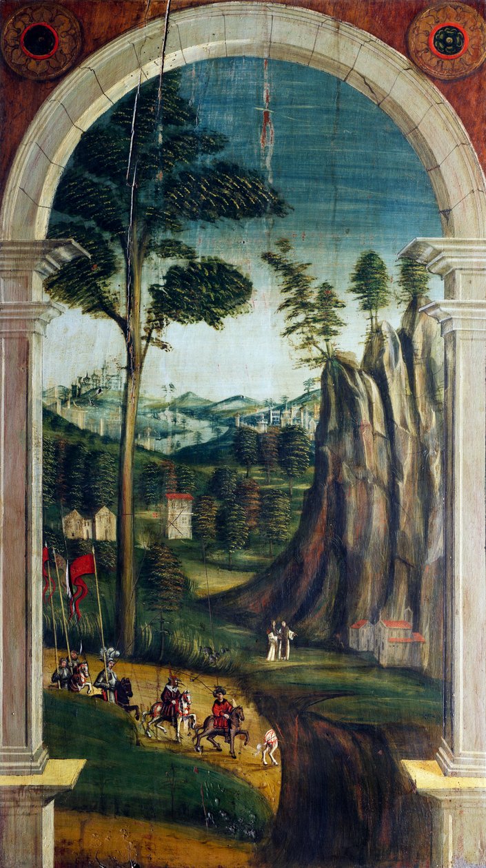 Perspektywa namalowana przez Defendente Ferrari (1480 lub 1485-1540), na tylnej części XVI-wiecznego chóru, kościół św. Hieronima, Biella, Włochy autorstwa Defendente Ferrari