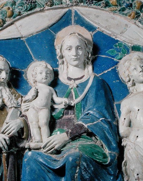 Dziewica z Dzieciątkiem i świętymi autorstwa Della Robbia (workshop of)